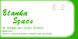 blanka szucs business card
